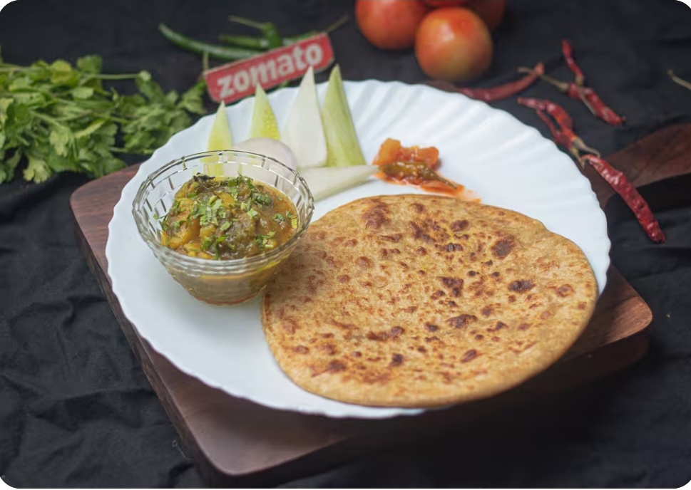 Allu Paratha With Seasonal 